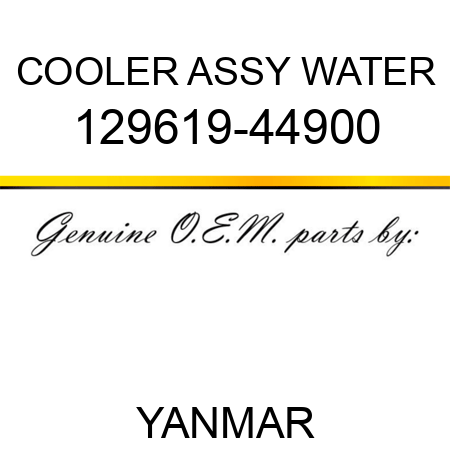 COOLER ASSY, WATER 129619-44900