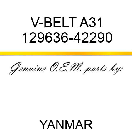 V-BELT, A31 129636-42290