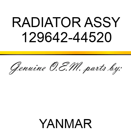 RADIATOR ASSY 129642-44520