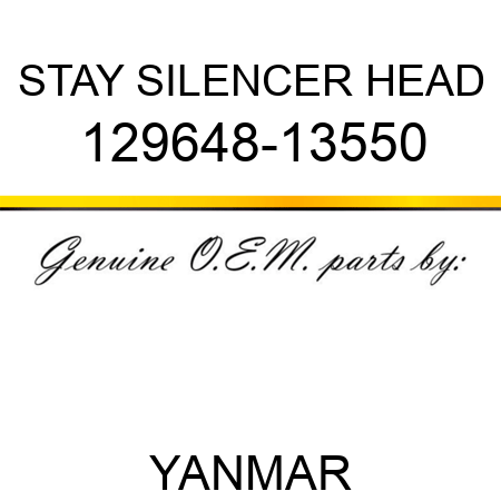 STAY, SILENCER HEAD 129648-13550
