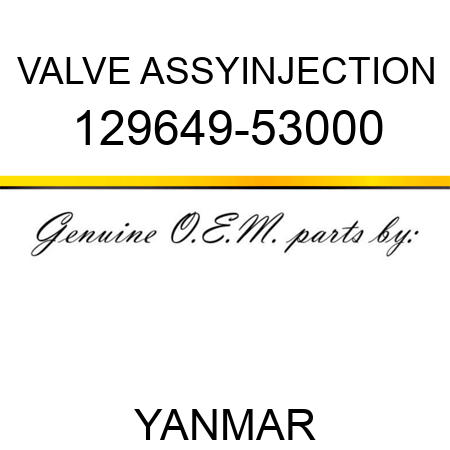 VALVE ASSY,INJECTION 129649-53000