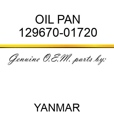 OIL PAN 129670-01720
