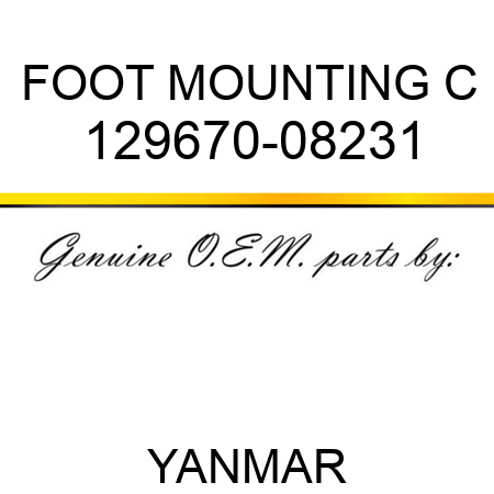 FOOT, MOUNTING C 129670-08231