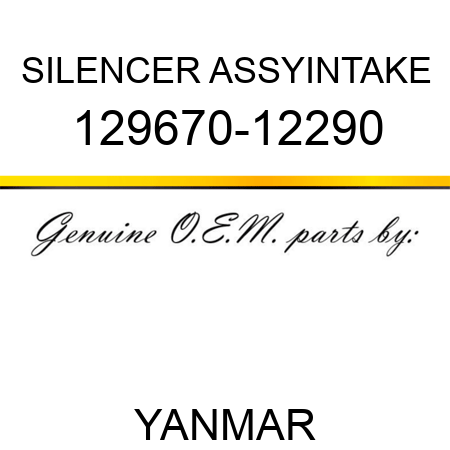 SILENCER ASSY,INTAKE 129670-12290