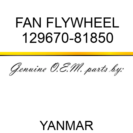 FAN, FLYWHEEL 129670-81850
