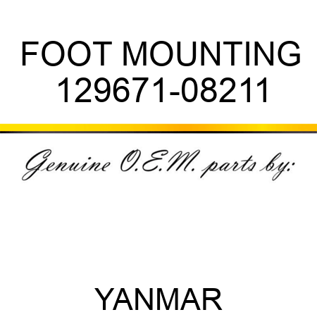 FOOT, MOUNTING 129671-08211