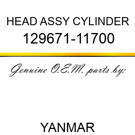 HEAD ASSY, CYLINDER 129671-11700