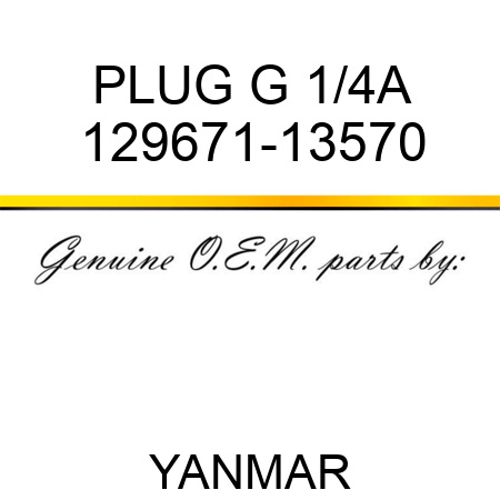 PLUG, G 1/4A 129671-13570