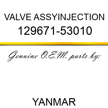 VALVE ASSY,INJECTION 129671-53010
