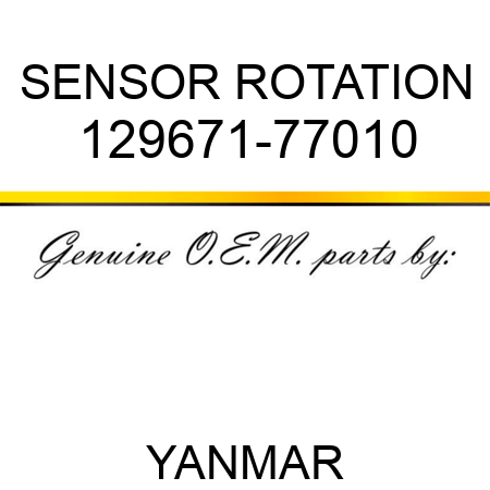 SENSOR, ROTATION 129671-77010
