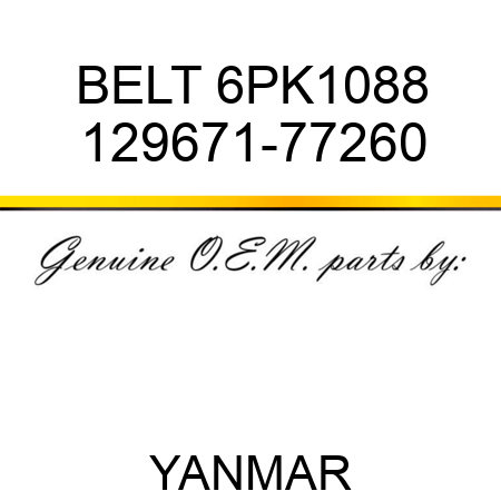 BELT, 6PK1088 129671-77260