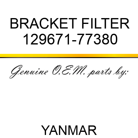 BRACKET, FILTER 129671-77380