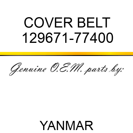 COVER, BELT 129671-77400