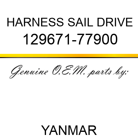 HARNESS, SAIL DRIVE 129671-77900