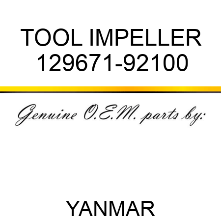 TOOL, IMPELLER 129671-92100