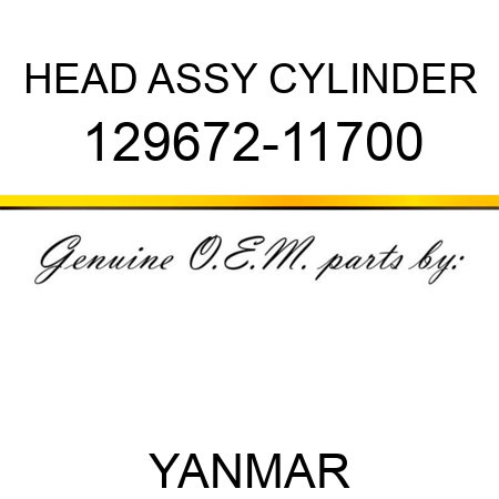 HEAD ASSY, CYLINDER 129672-11700