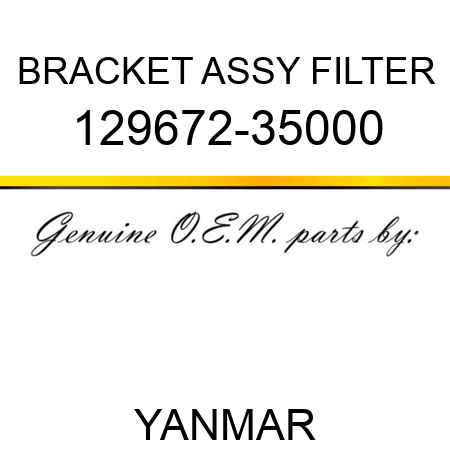 BRACKET ASSY, FILTER 129672-35000