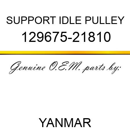 SUPPORT, IDLE PULLEY 129675-21810