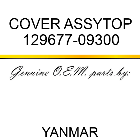 COVER ASSY,TOP 129677-09300