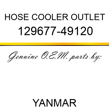 HOSE, COOLER OUTLET 129677-49120