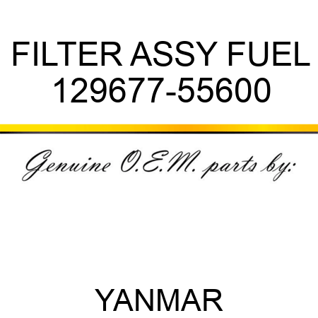 FILTER ASSY, FUEL 129677-55600