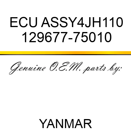 ECU ASSY,4JH110 129677-75010