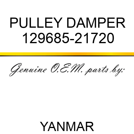 PULLEY, DAMPER 129685-21720