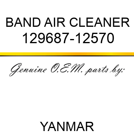 BAND, AIR CLEANER 129687-12570