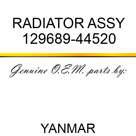 RADIATOR ASSY 129689-44520