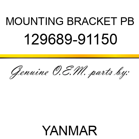 MOUNTING BRACKET, PB 129689-91150
