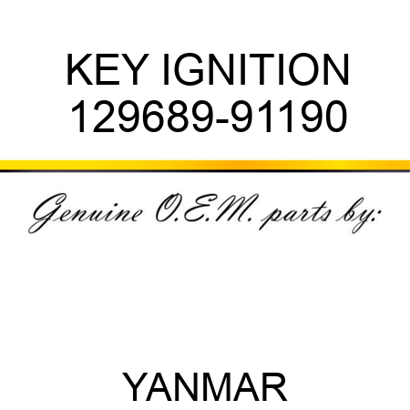 KEY, IGNITION 129689-91190