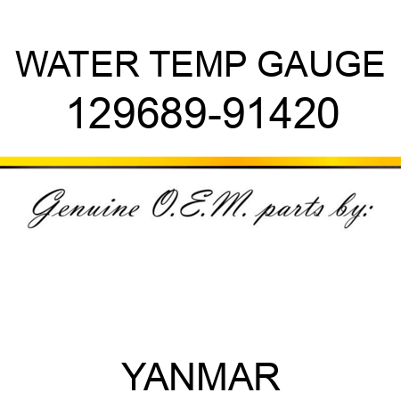 WATER TEMP GAUGE 129689-91420