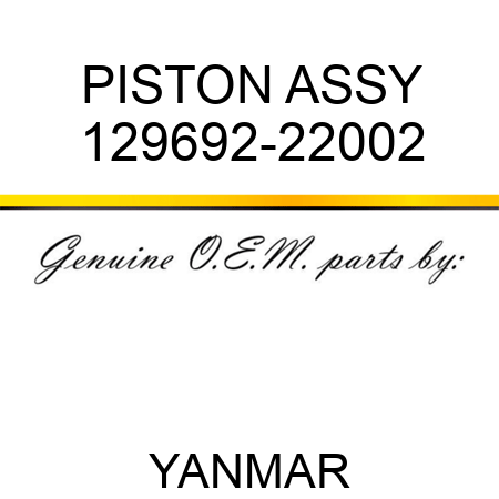 PISTON ASSY 129692-22002