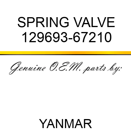 SPRING, VALVE 129693-67210