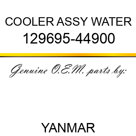 COOLER ASSY, WATER 129695-44900