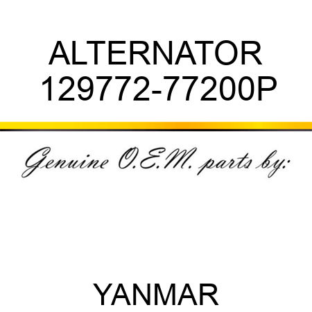 ALTERNATOR 129772-77200P