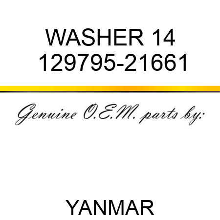 WASHER, 14 129795-21661
