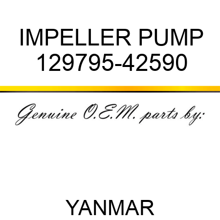 IMPELLER, PUMP 129795-42590