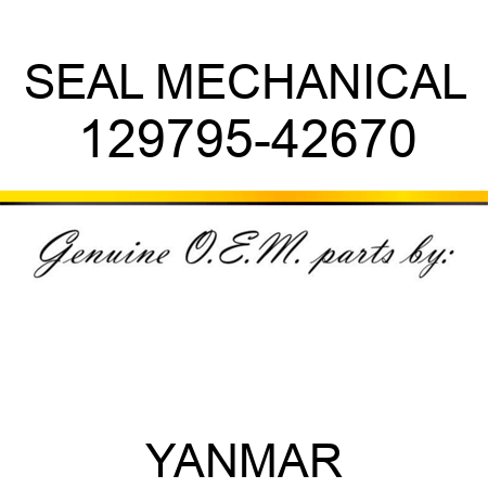 SEAL, MECHANICAL 129795-42670