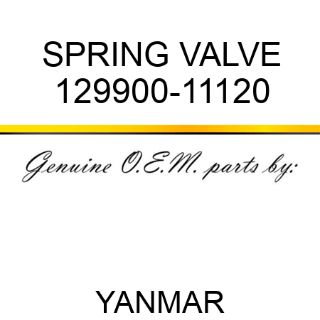 SPRING, VALVE 129900-11120