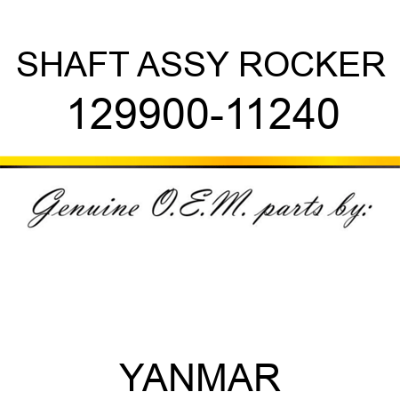 SHAFT ASSY, ROCKER 129900-11240