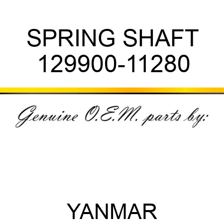 SPRING, SHAFT 129900-11280