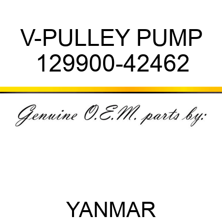 V-PULLEY, PUMP 129900-42462