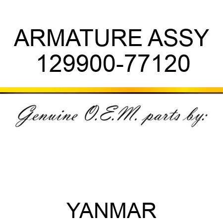 ARMATURE ASSY 129900-77120