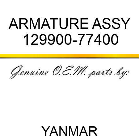 ARMATURE ASSY 129900-77400