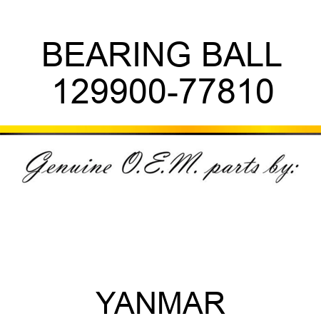 BEARING, BALL 129900-77810