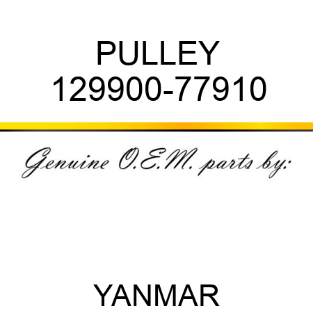 PULLEY 129900-77910