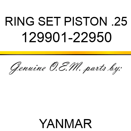 RING SET, PISTON .25 129901-22950