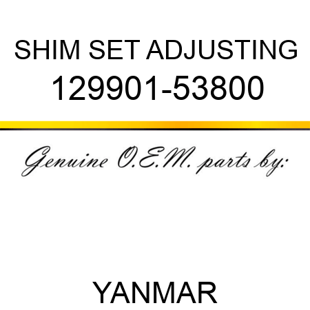 SHIM SET, ADJUSTING 129901-53800