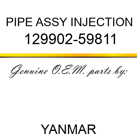 PIPE ASSY, INJECTION 129902-59811